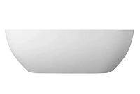 Ванна Uni-Flow Oval из искусственного камня Solid surface FS307-1750 Matt White, 175 х 75 см, белая матовая