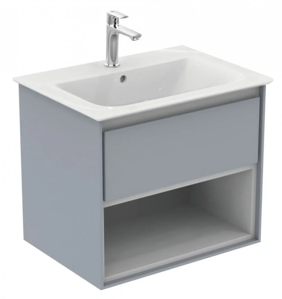 Тумба под раковину подвесная Ideal Standard Connect Air 60 см светло-серый с белым E0826EQ (детальная фотография)