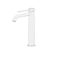 Смеситель для раковины Gattoni Circle Two белый матовый