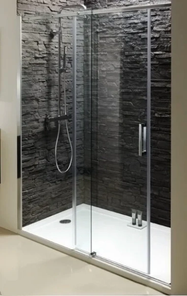 Душевая дверь в нишу Jacob Delafon Contra 120 см стекло прозрачное E22C120-GA (детальная фотография), 120 см