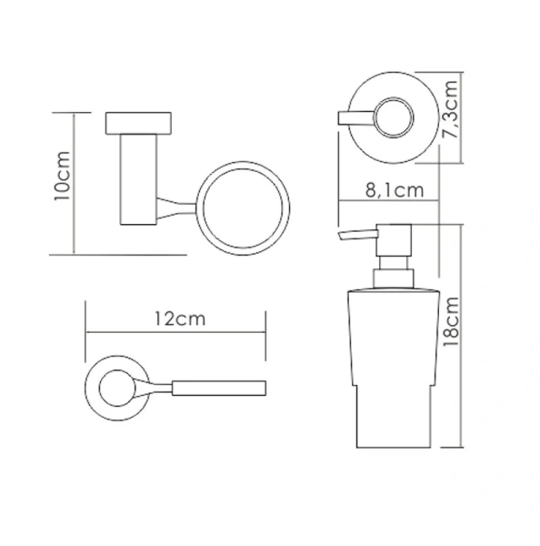 Дозатор для мыла WasserKRAFT хром/белый K-28299 (детальная фотография), современные, hi-tech