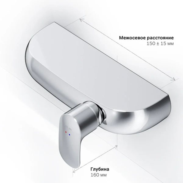 Смеситель для душа AM.PM Sensation хром F3020000 (детальная фотография) index_1