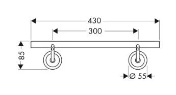 Поручень для ванной Axor Starck 40830000 (детальная фотография), современные, hi-tech