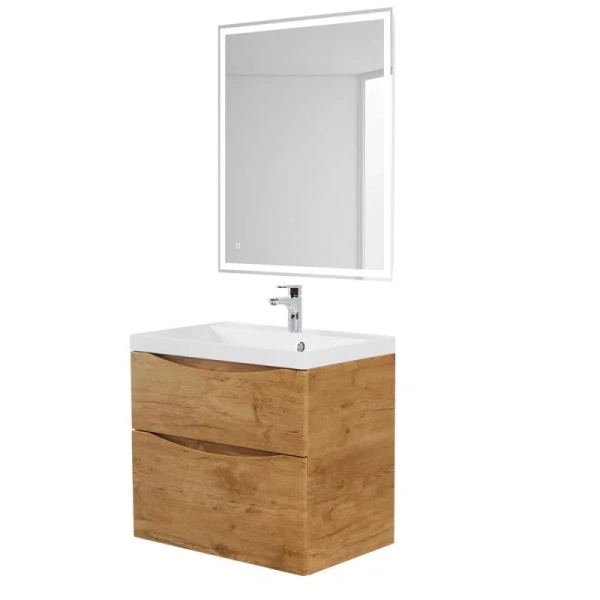 Тумба под раковину подвесная BelBagno Marino 80 см rovere nature MARINO-H60-800-2C-SO-RN-P (детальная фотография), подвесная, пристенная