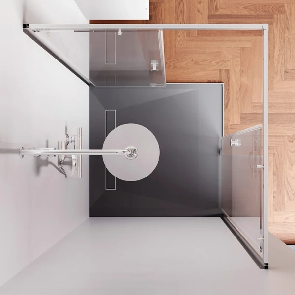 Душевой уголок Am.Pm X-Joy 100x100 см профиль хром матовый W94G-403-100100-MТ1К (детальная фотография), 100х100