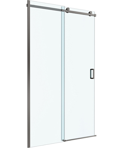 Душевая дверь в нишу BelBagno Soft Close 130 см профиль оружейная сталь - фото 1