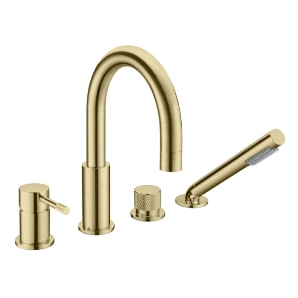 Смеситель для ванны Boheme Uno золото матовое 460-MG (детальная фотография)