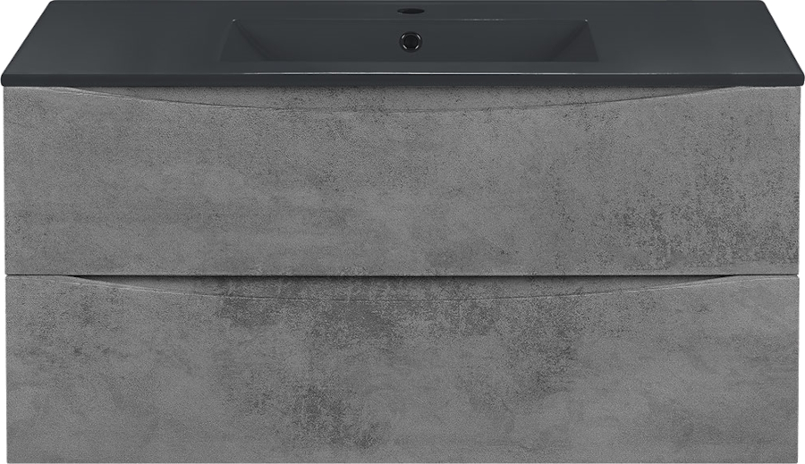 Тумба под раковину подвесная Vincea Mia 100,6 см Beton VMC-2MC100BT (детальная фотография), серая