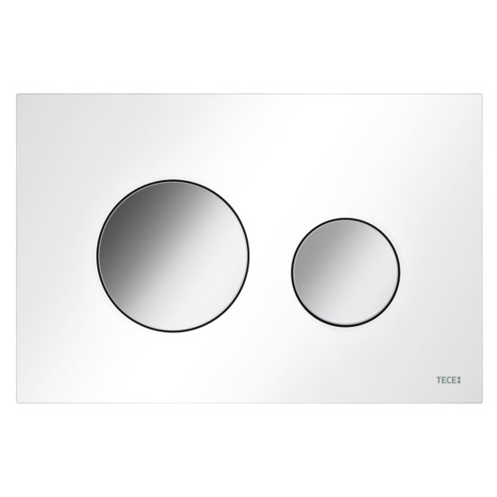 Клавиша смыва Tece TECEloop 2.0 белая глянцевая/клавиши хром глянцевый 9240927 (детальная фотография)