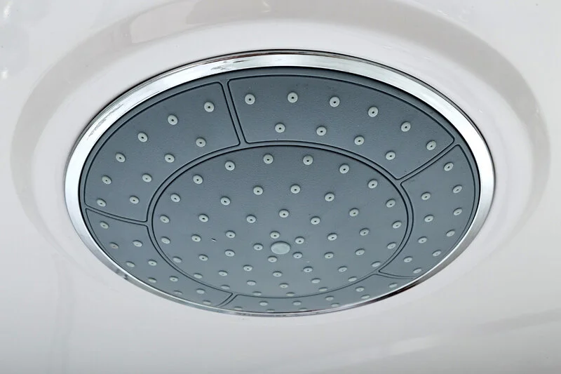 Душевая кабина Deto EM 120x80 см с led освещением левая EM1512LLED (детальная фотография), со стеклянными задними стенками