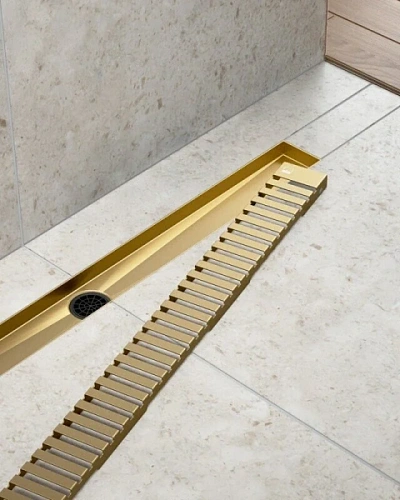 Душевой лоток Timo Drain Systems 80 см золото матовое - фото 1