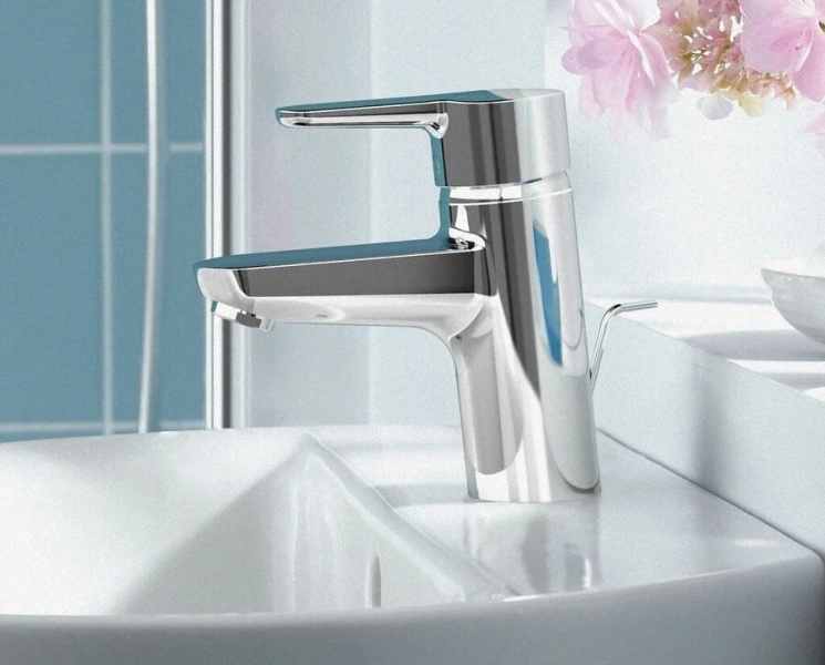 Смеситель для раковины Ideal Standard Connect Blue с донным клапаном B9914AA (детальная фотография), современные, hi-tech