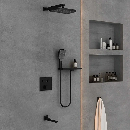 Душевой комплект Vincea черный - фото 2