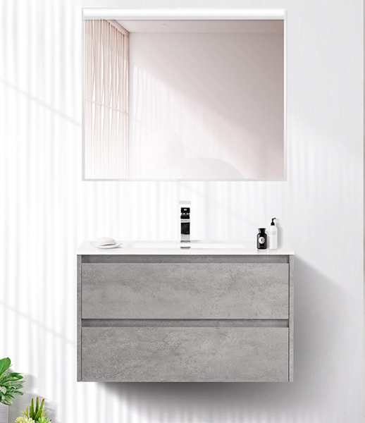 Тумба под раковину подвесная BelBagno Kraft 60 см Cemento Grigio KRAFT-600-2C-SO-CG (детальная фотография), по запросу