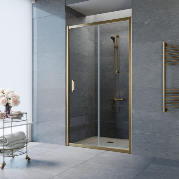 Душевая дверь стекло прозрачное Vegas-glass ZP 135 01 (детальная фотография), раздвижные