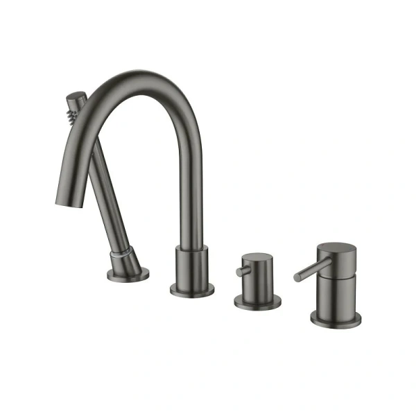 Смеситель для ванны Акватек Европа оружейная сталь AQ1348BGM (детальная фотография)