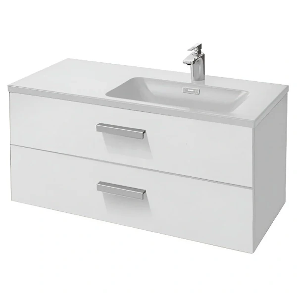 Тумба под раковину подвесная Jacob Delafon Vox 100 см белый меламин EB2076-R1-N18 (детальная фотография)