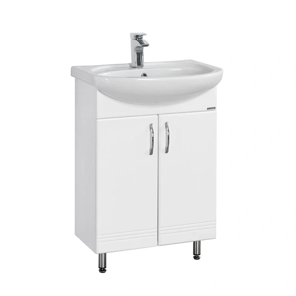 Тумба под раковину напольная Акватон Онда 60 см белая глянцевая 1A122801ON010 (детальная фотография)