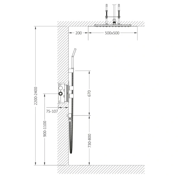 Душевой комплект Timo Petruma черное золото SX-5029/18SM (детальная фотография), комплекты