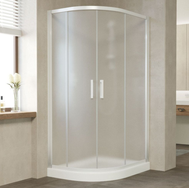 Душевой уголок стекло сатин Vegas-glass ZS-F 100х90 10 (детальная фотография)