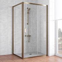 Душевой уголок профиль бронза стекло прозрачное Vegas-glass