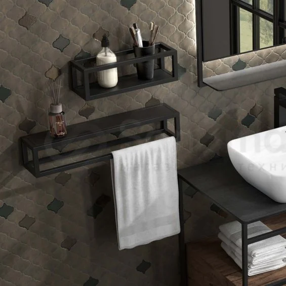 Полка для ванной Kerama Marazzi Plaza Next 35 см черная матовая PL.N.sh.35\BLK (детальная фотография), в наличии