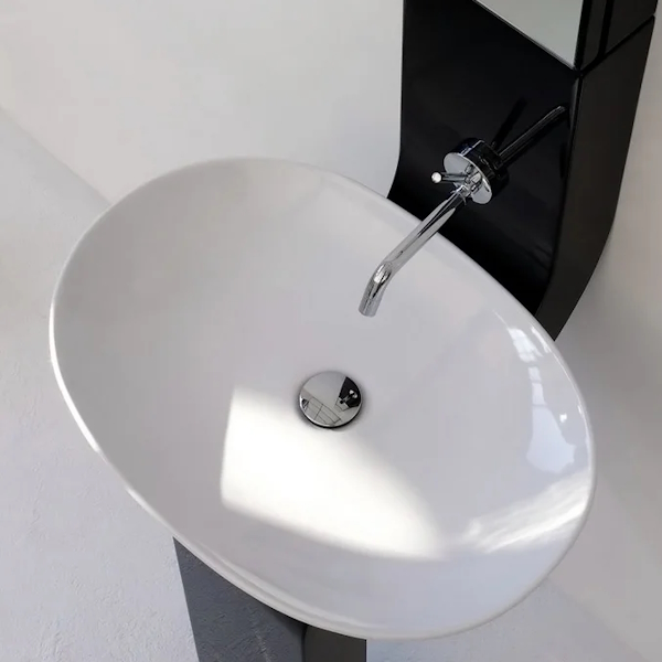 Раковина ArtCeram La Fontana LFL001 (детальная фотография), белые, черные