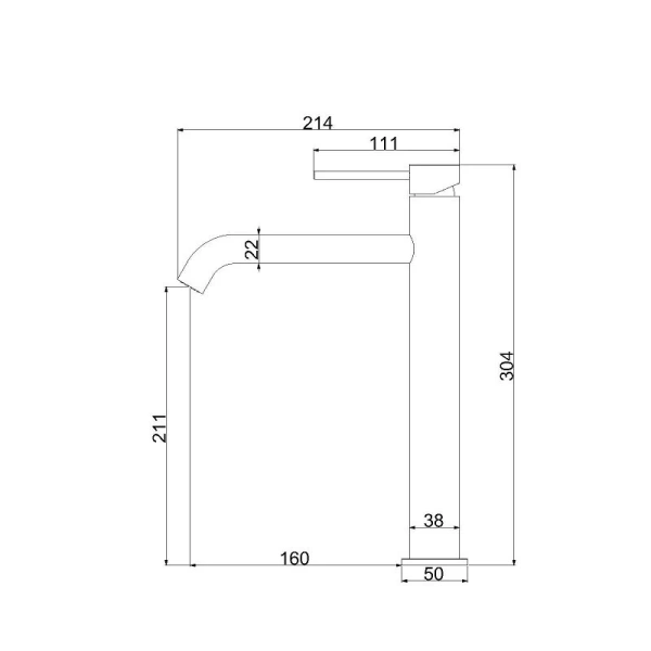 Смеситель для раковины Vincea City черный матовый VBF-2C2MB (детальная фотография), для раковины