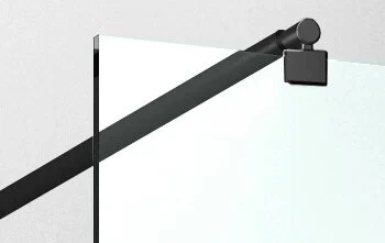 Душевая перегородка WasserKRAFT Abens 120 см профиль черный 20W40 (детальная фотография), прозрачные