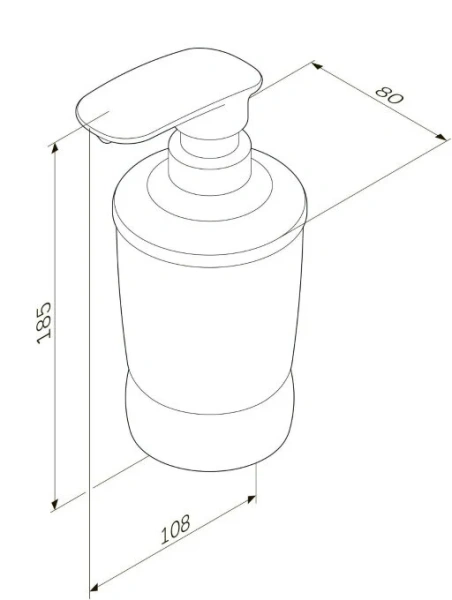 Дозатор для мыла Am.Pm Sensation стеклянный A3031900 (детальная фотография), современные, hi-tech