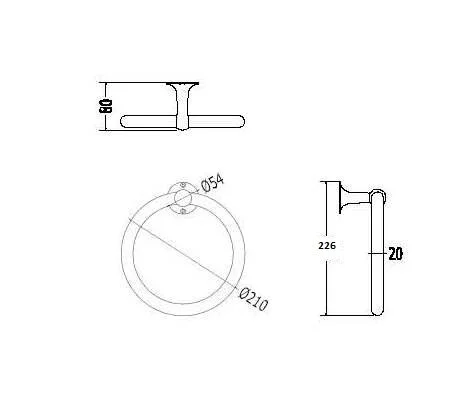 Полотенцедержатель для ванной, цвет хром, Devon&Devon New York NY107CR (детальная фотография), в наличии
