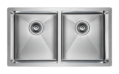 Мойка для кухни Paulmark Twin 78 см нержавеющая сталь - фото 1