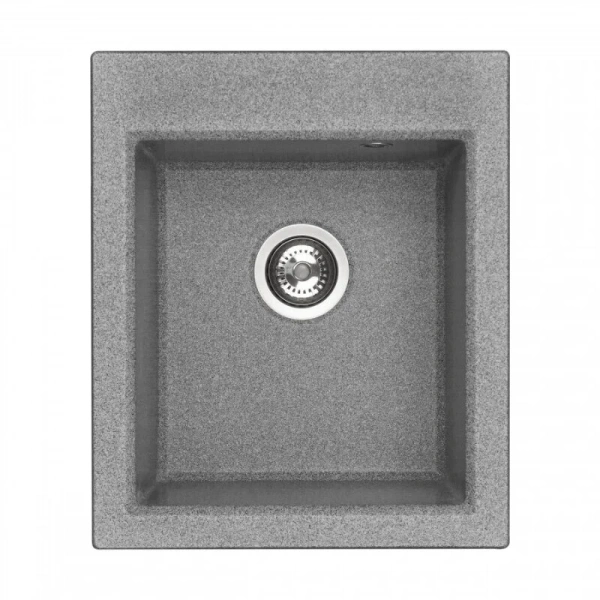 Мойка для кухни Акватон Линеа 43 см серая 1A732932LW230 (детальная фотография), из искусственного мрамора
