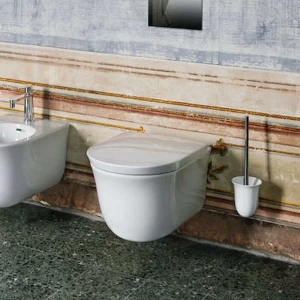 Унитаз подвесной Laufen The New Classic c покрытием LCC 8.2085.1.400.000.1 (детальная фотография), без бачка, со скрытым бачком
