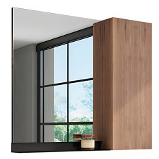 Зеркальный шкаф Comforty Кёльн 90 см дуб темный