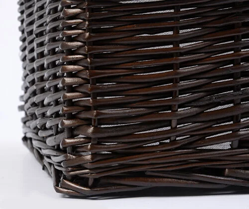 Корзина для белья WasserKRAFT Alme темно-коричневая WB-150-M (детальная фотография), по запросу