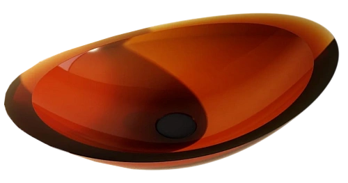 Раковина Abber Kristall 60 см коричневая - фото 2