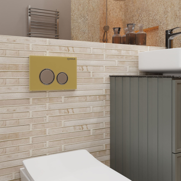 Клавиша смыва Charus Bagliore желтая FP.330.YELLOW.10 (детальная фотография), в наличии