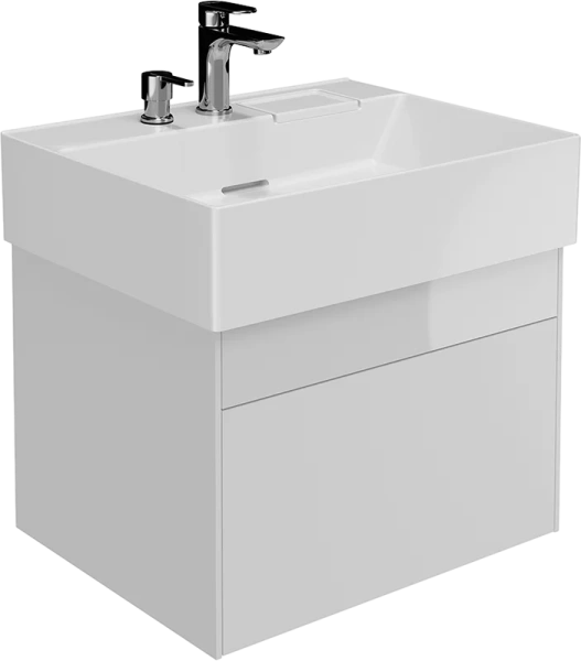 Тумба под раковину подвесная Kerama Marazzi Logica 60 см белая LOG.60.2\WHT (детальная фотография), под накладную раковину