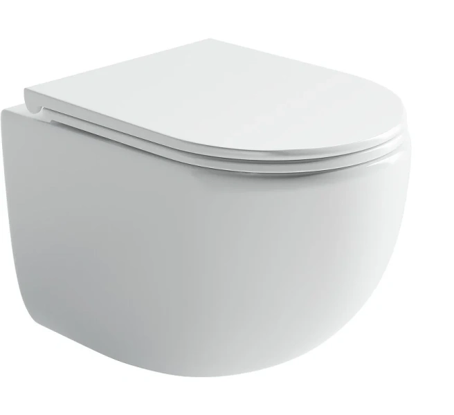 Унитаз подвесной Ceramica Nova Up безободковый белый CN4007 (детальная фотография)