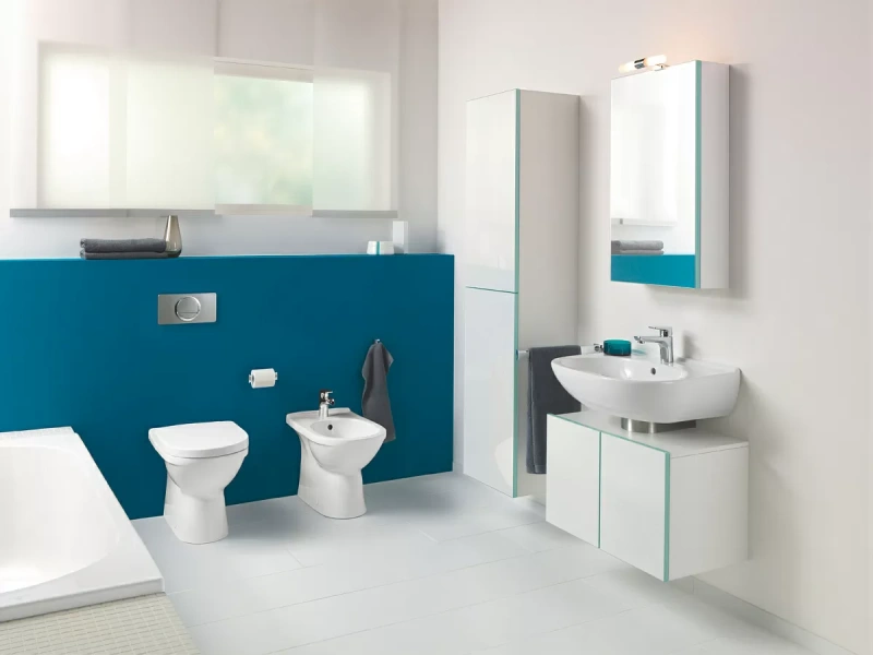 Раковина Villeroy & Boch O.novo 55 см с покрытием AntiBac 516055T1 (детальная фотография), подвесные, на полупьедестал, на пьедестал, пристенные