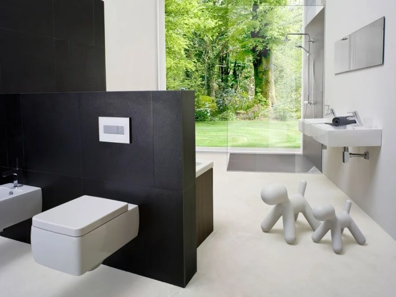 Клавиша смыва Alcaplast черная матовая/кнопки хром матовый M1375 (детальная фотография), в наличии