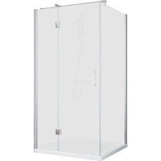 Душевой уголок профиль глянцевый хром стекло сатин Vegas-glass