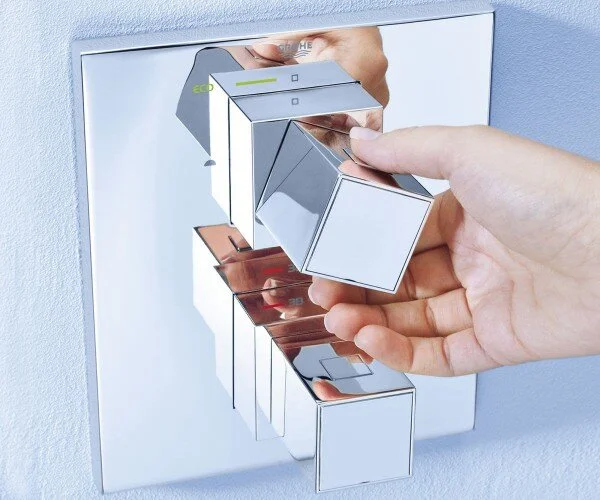 Смеситель для душа термостатический Grohe Grohtherm Cube 19959000 (детальная фотография), хром