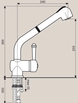 Смеситель для кухни бронза Emmevi Laguna 4066BR (детальная фотография), для кухни