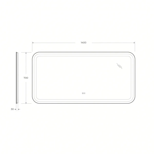 Зеркало с подсветкой Cezares Stylus 140 см прямоугольное CZR-SPC-STYLUS-1400-700-TCH-WARM (детальная фотография), в наличии