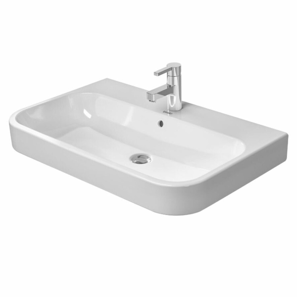 Раковина Duravit Happy D.2 80 см с тремя отверстиями под смеситель 2318800030 (детальная фотография)