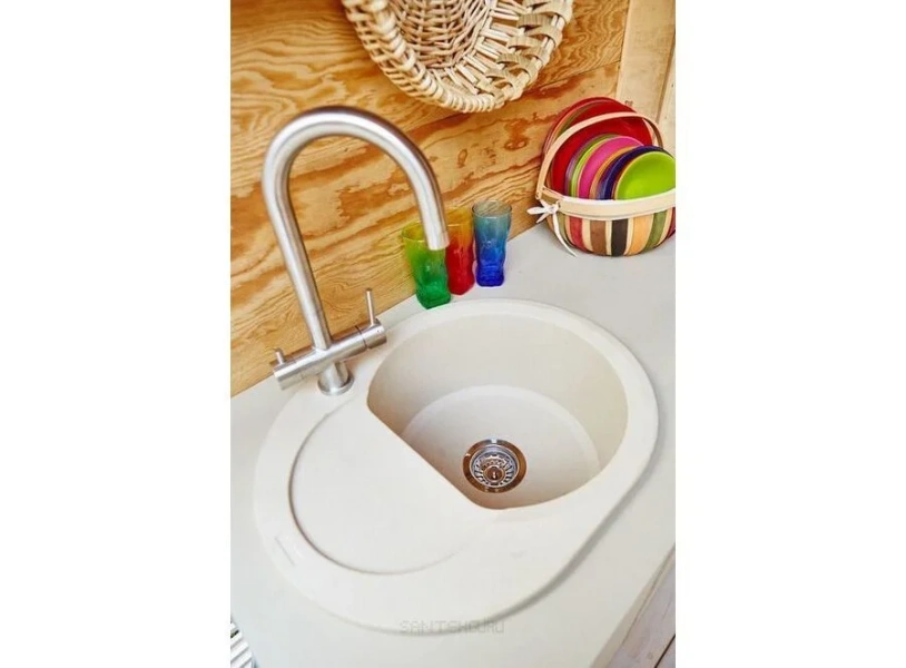 Смеситель для кухни Omoikiri Akita нержавеющая сталь 4994086 (детальная фотография), современные, hi-tech