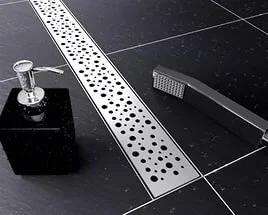 Решетка Alcaplast 55 см хром глянцевый BUBLE-550L (детальная фотография), решетка