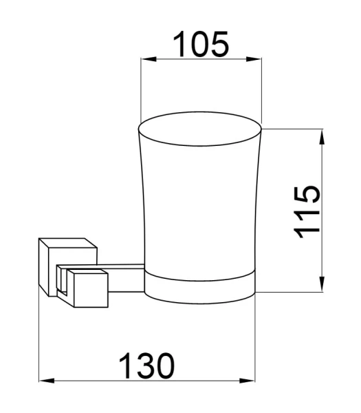 Стакан для ванной Boheme Venturo хром 10304 (детальная фотография), современные, hi-tech